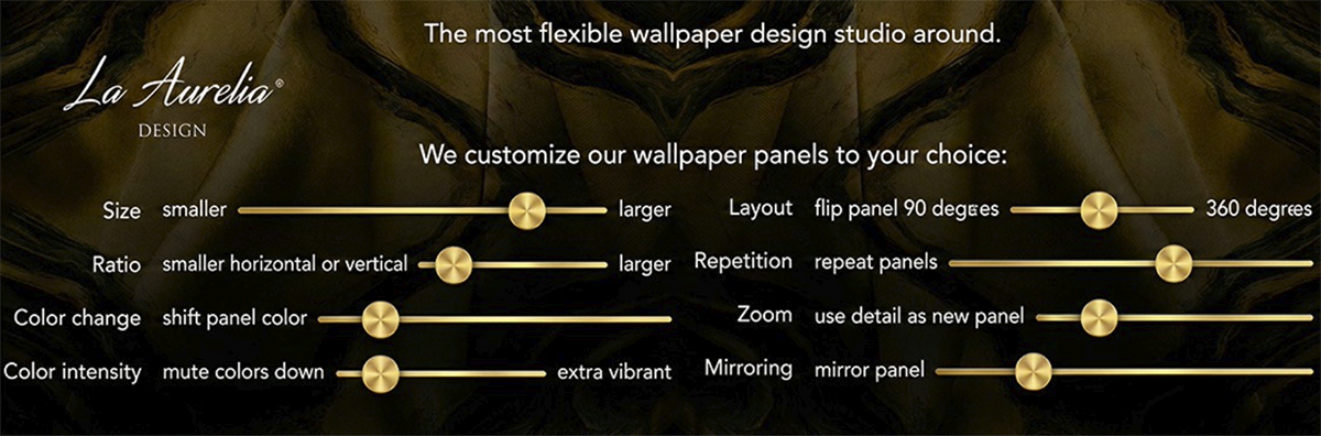 Most flexible wallpaper studio Custom wallpaper for interior designers by La Aurelia
