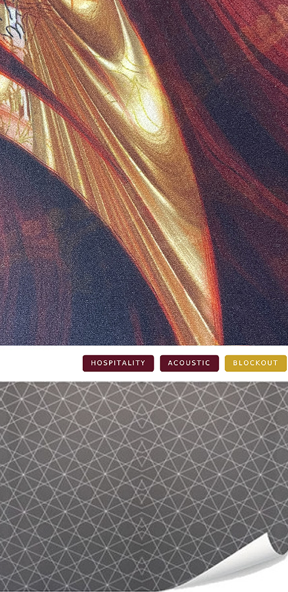 La Aurelia high-end seamless wallcovering closeup with fluid luxury gold art pattern